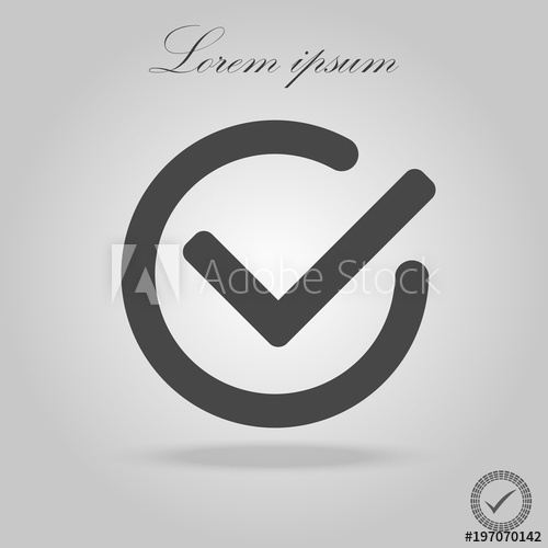 500x500 Chek, Ok, Yes Icon Approved Vector Illustration. Check Mark Icon