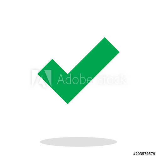 500x500 Approved Vector Icon, Check Symbol. Trendy, Simple Flat Sign