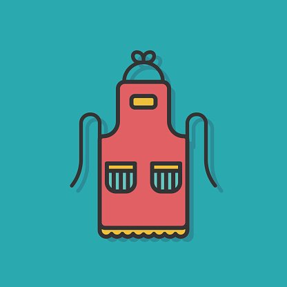 416x416 Cooking Apron Vector Icon Premium Clipart