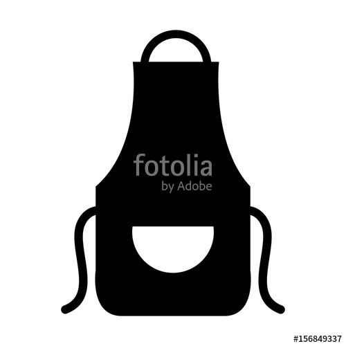 500x500 Black Apron Vector Illustration Graphic Design Icon Stock Image