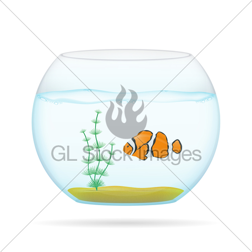 500x500 Fish In A Transparent Aquarium Vector Illustration Gl Stock Images