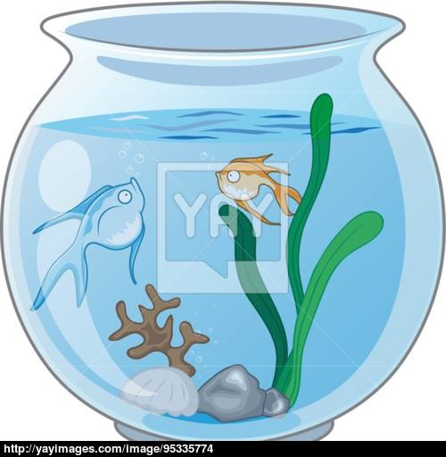 500x512 Fish In The Aquarium. Vector Illustration Vector
