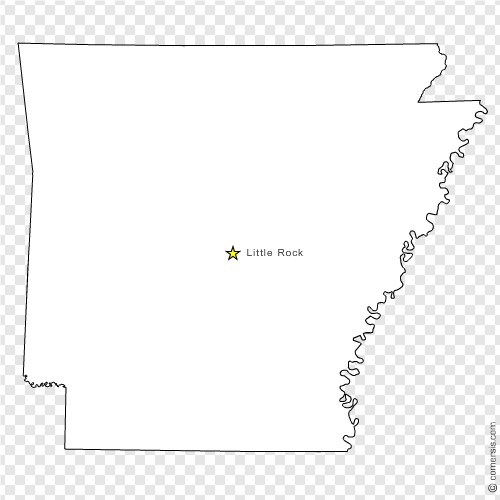 500x500 Arkansas (Ar) Us State Free Vector Map