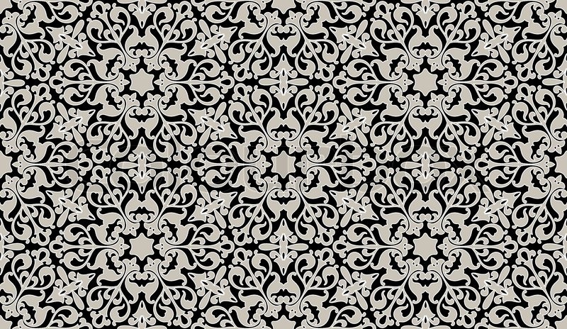 800x464 Arabic Floral Seamless Pattern