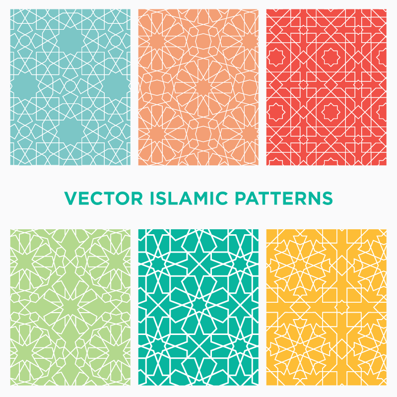 800x800 Download Six Seamless Vector Islamic And Arabic Geometric Patterns
