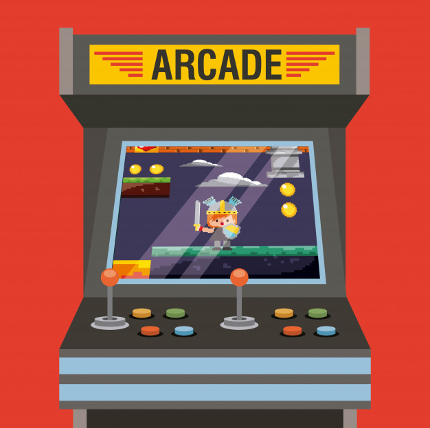 626x624 Arcade Video Game Machine Vector Premium Download