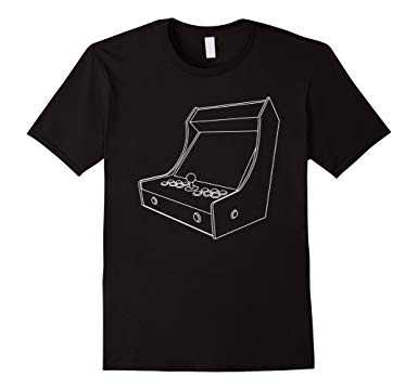 385x360 Bartop Arcade Machine Vector Outline T Shirt Clothing