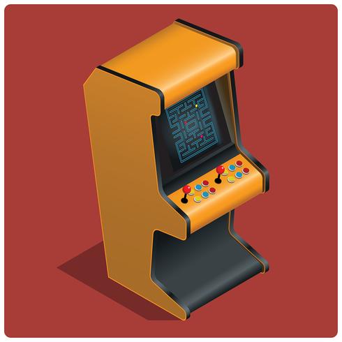 490x490 Retro Arcade Machine Vector