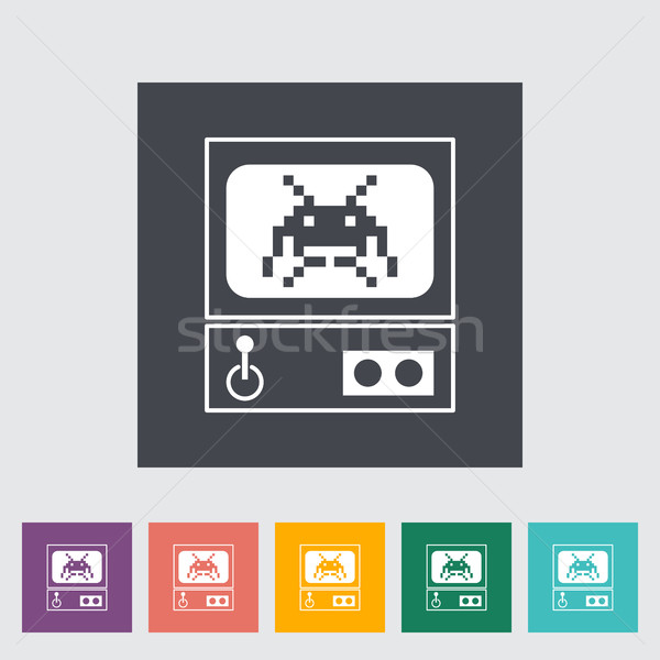 600x600 Retro Arcade Machine Vector Illustration Oleksii Afanasiev