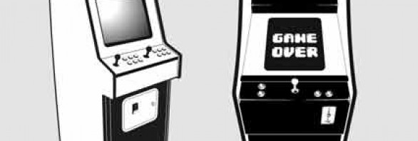 586x198 Arcade Free Retro Vectors
