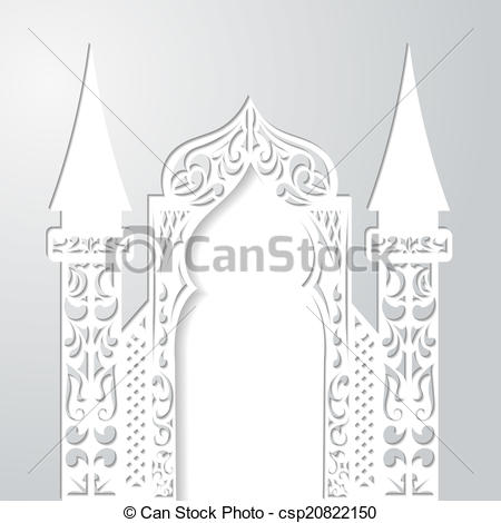 450x470 Abstract Background With Arch. Vector Illustration.