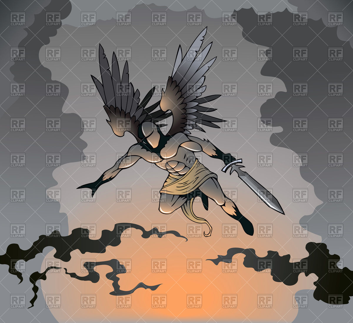 1200x1098 Angel Of Death With Sword