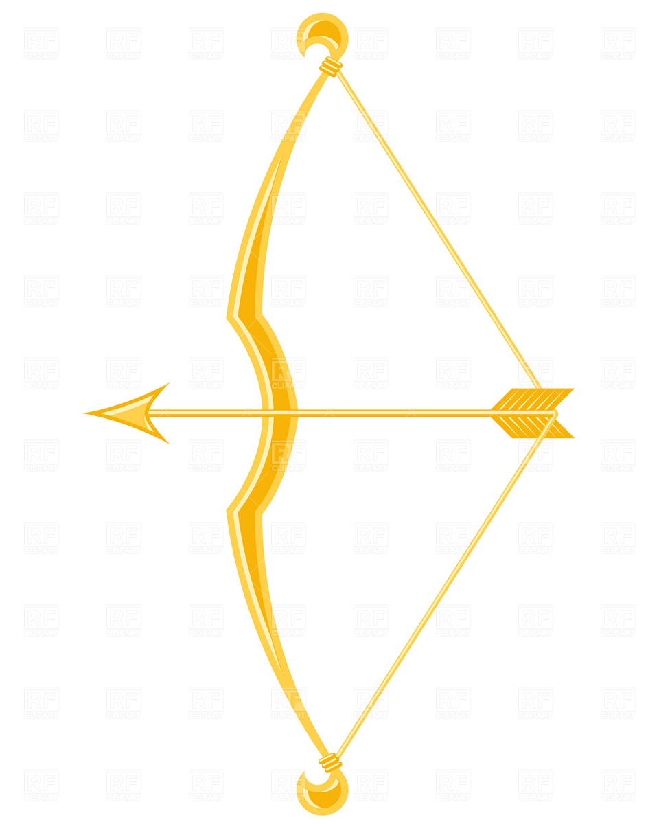 960x1200 Golden Bow And Arrow Vector Image Vector Artwork Of Holiday