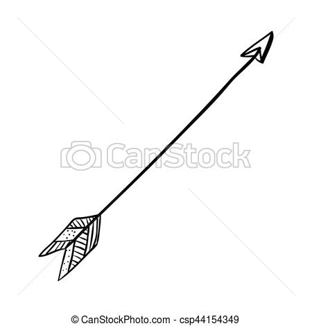 450x470 Silhouette With Indian Archery Arrow Flat Icon . Vector Illustration.