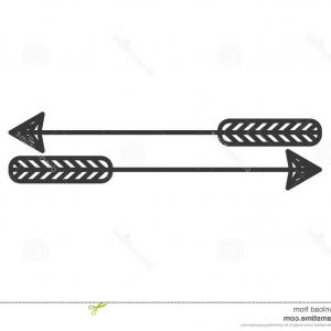 300x300 Stock Illustration Silhouette Two Archery Arrows Vector