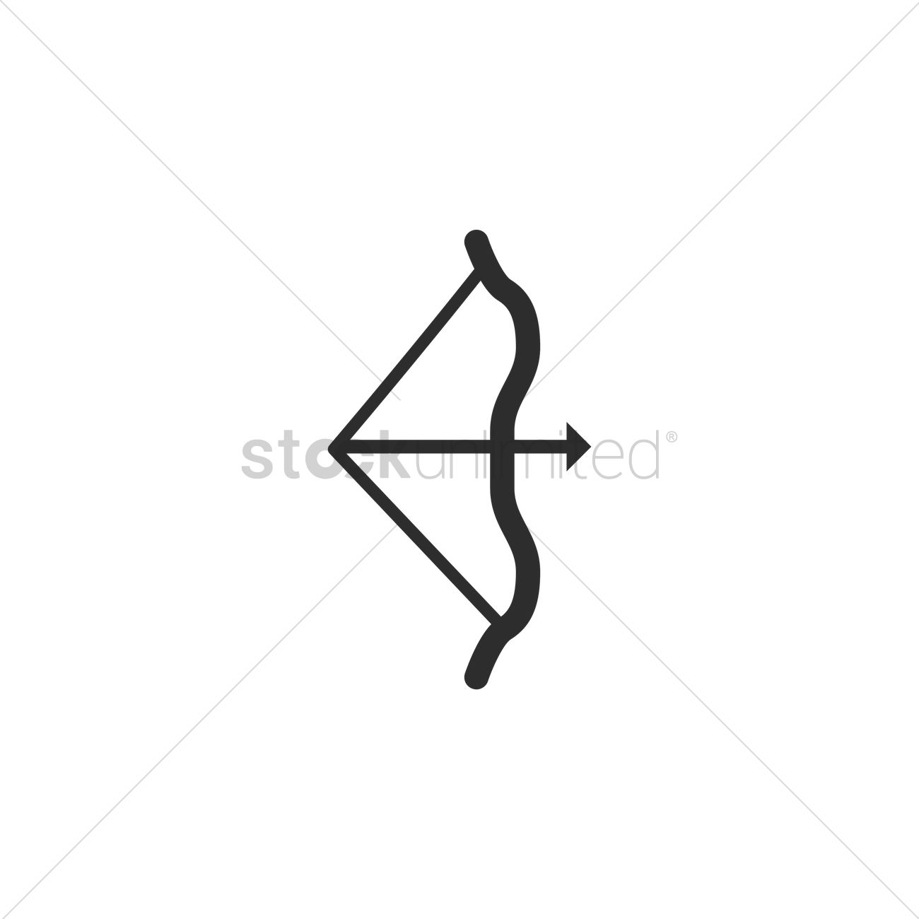 1300x1300 Archery Bow And Arrow Vector Image