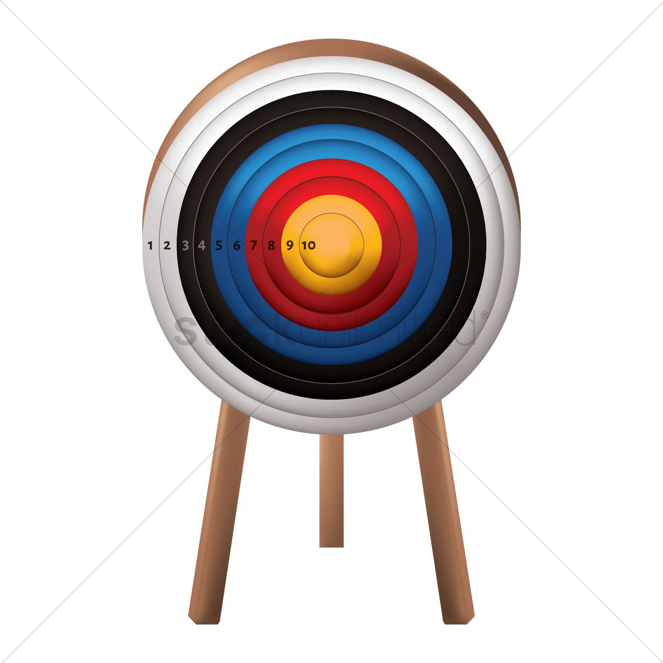 1300x1300 Archery Target Board Vector Image