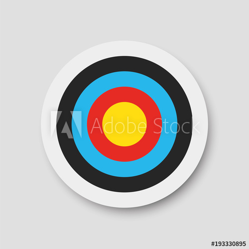 500x500 Archery Target. Vector Illustration