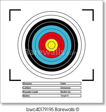362x382 Art Print Of Archery Target. Vector. Barewalls Posters Amp Prints