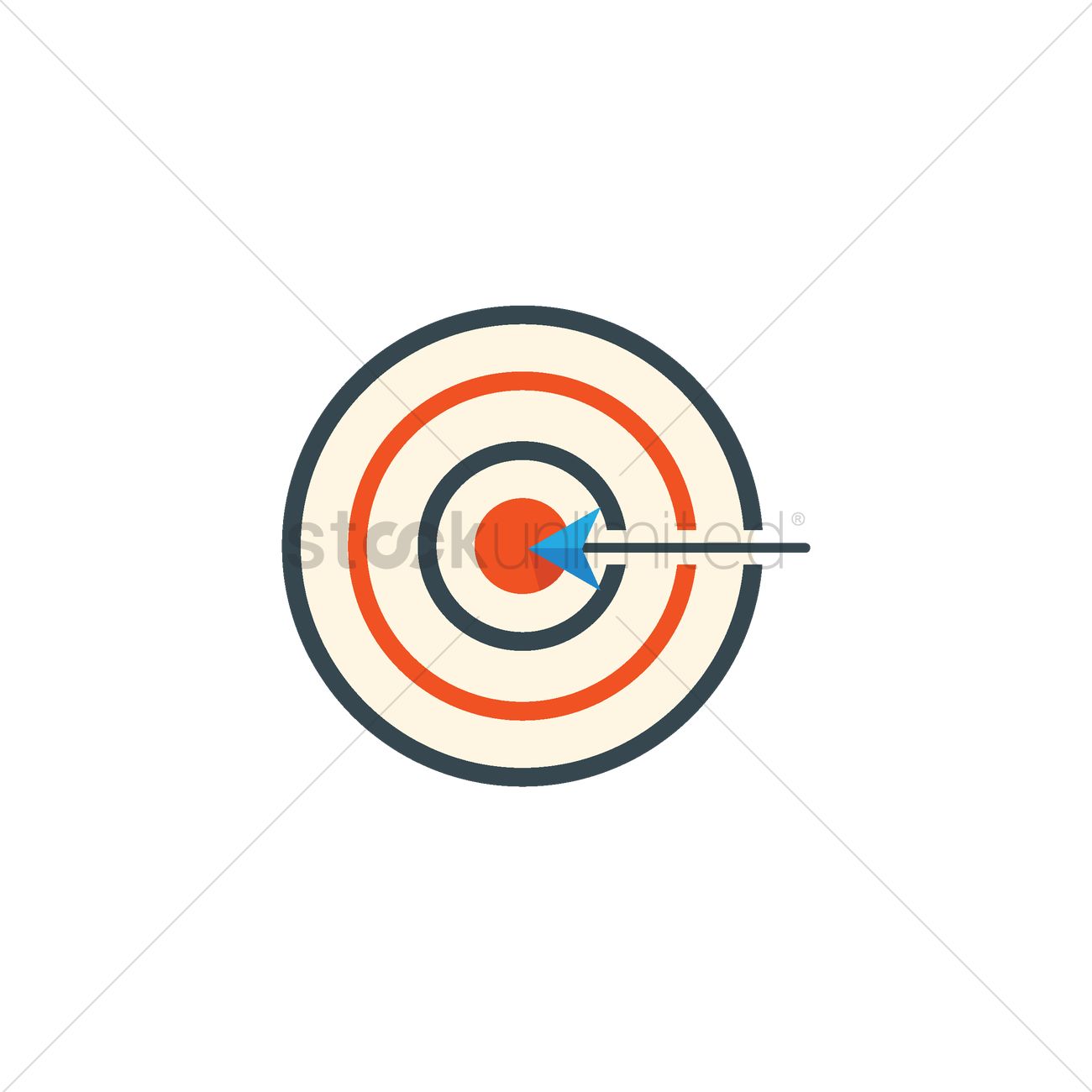 1300x1300 Free Archery Target With Arrow Vector Image
