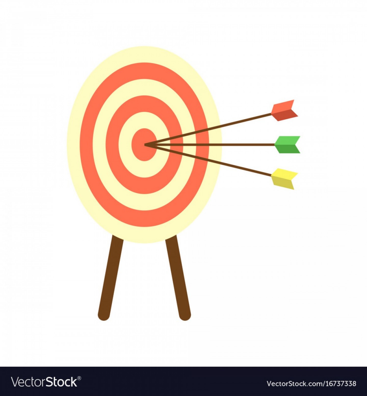 1440x1555 Archery Target With Arrows Icon Vector Lazttweet