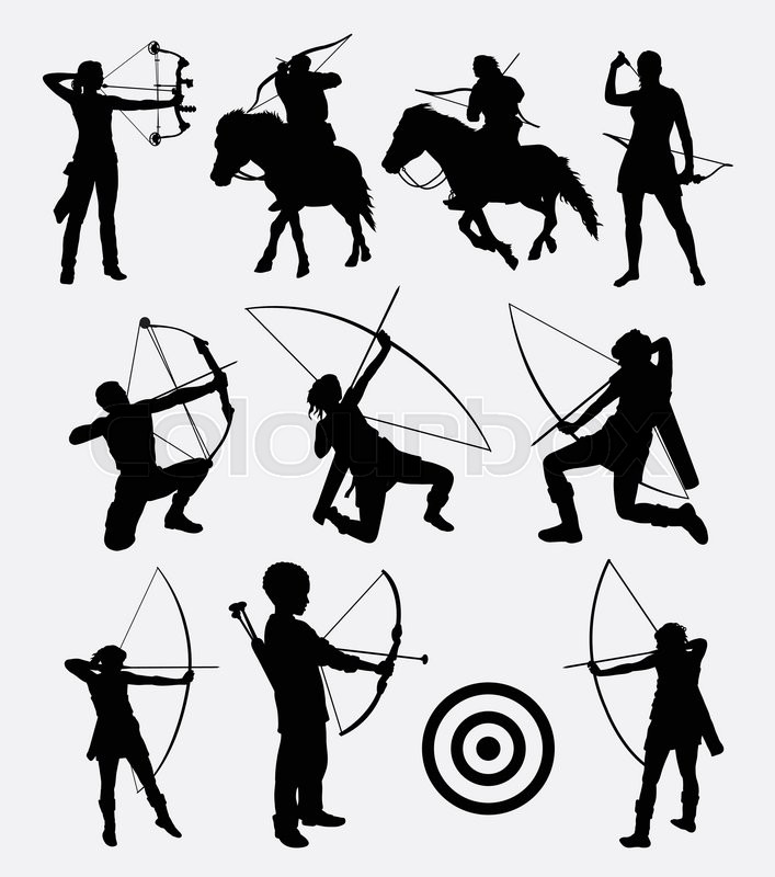 707x800 Archery Dart People Male And Female Silhouette. Good Use For