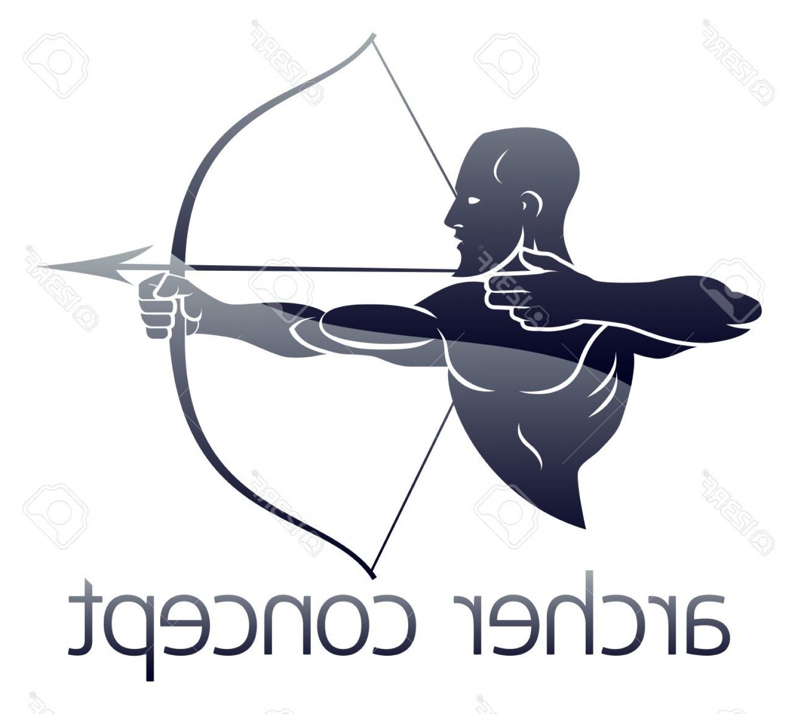 1560x1395 Photostock Vector Conceptual Archery Sports Illustration Of An