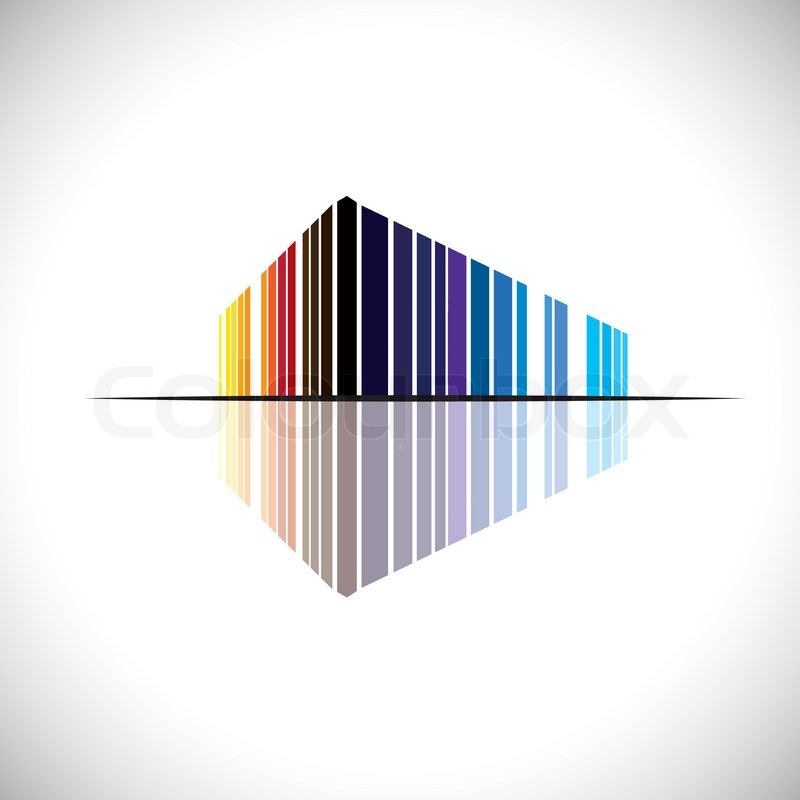 800x800 Colorful Abstract Icon Of A Commercial Building Architecture