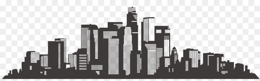 900x280 Los Angeles Skyline Silhouette Scalable Vector Graphics