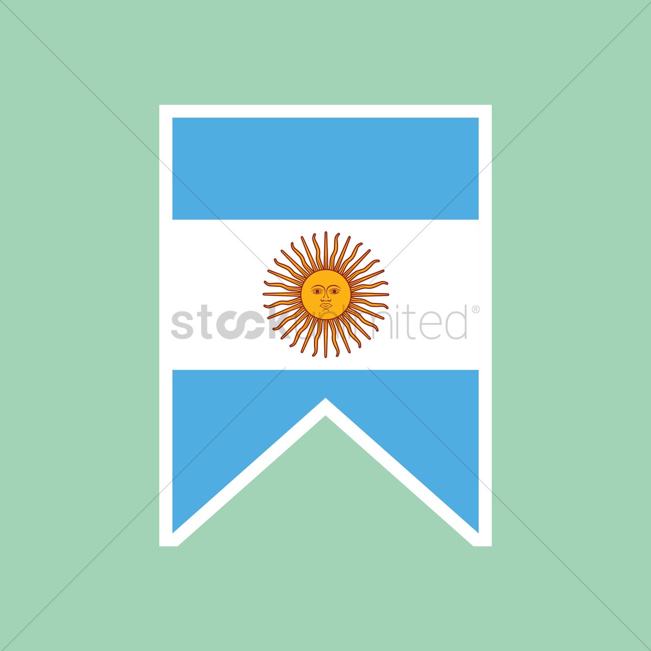 1300x1300 Argentina Flag Vector Image
