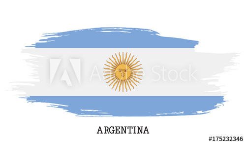 500x292 Argentina Flag Vector Grunge Paint Stroke
