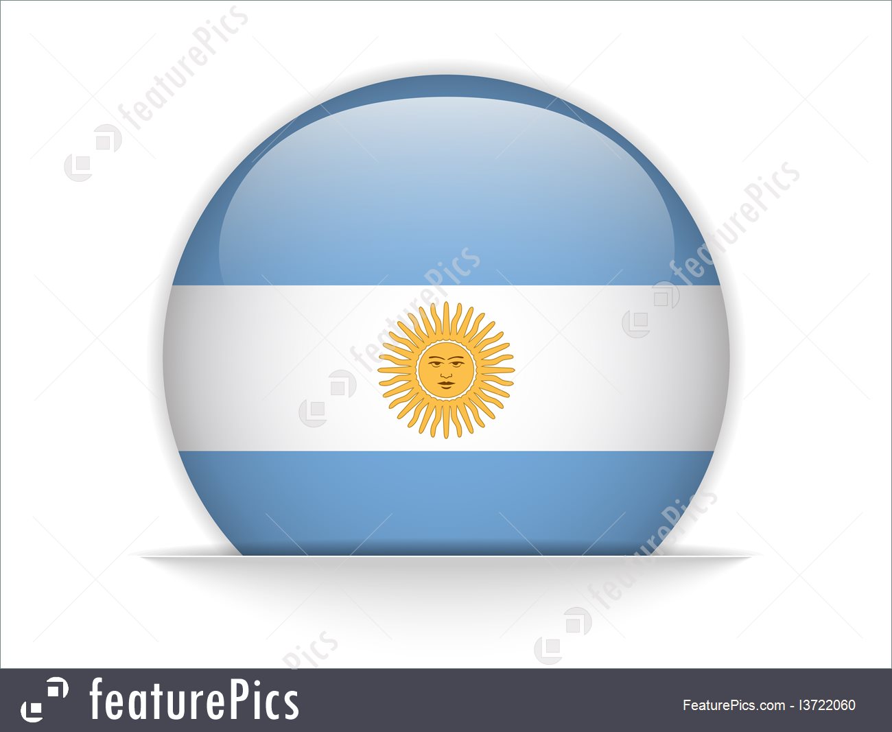 1300x1067 Flags Argentina Flag Glossy Button