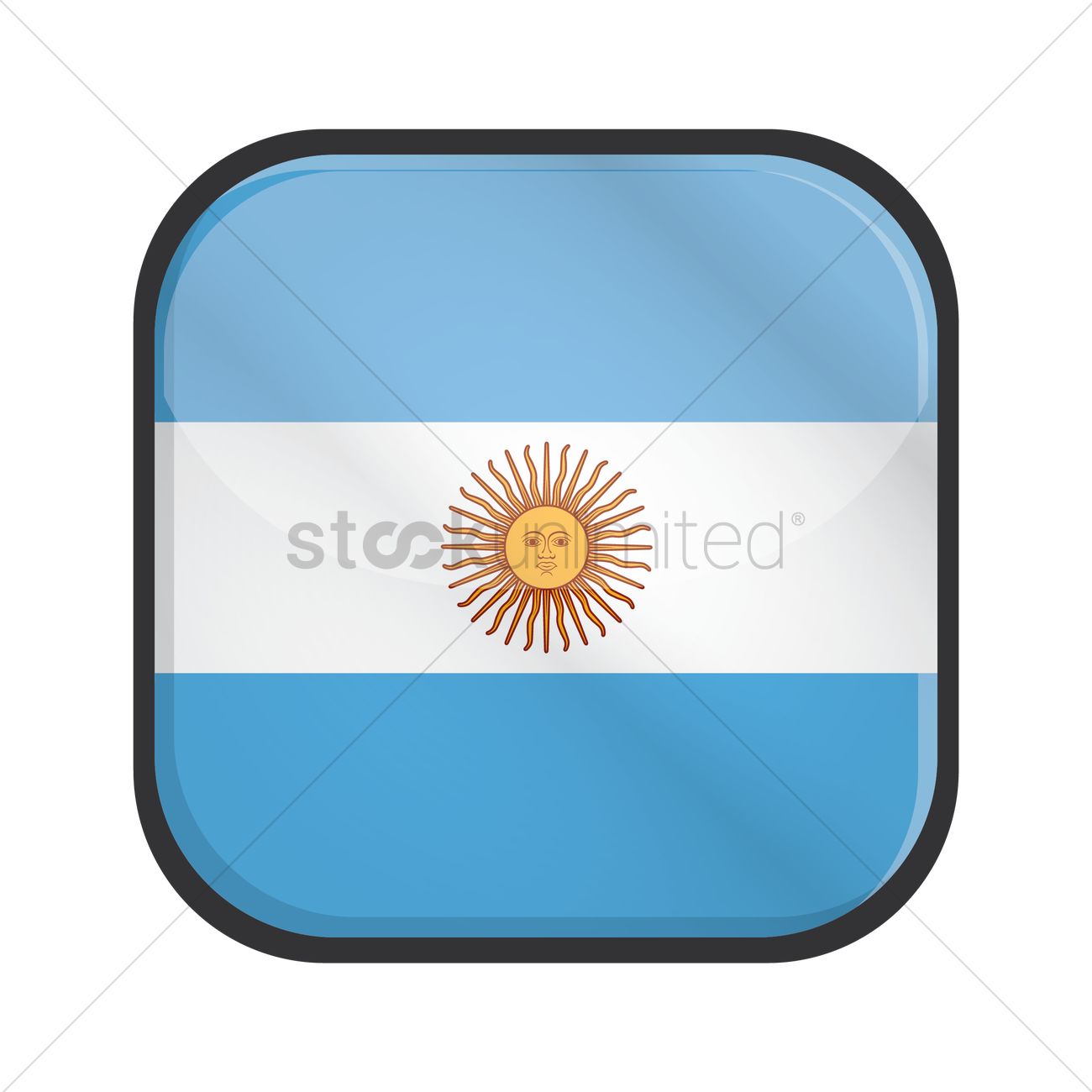 1300x1300 Free Argentina Flag Vector Image