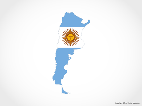460x345 Vector Map Of Argentina