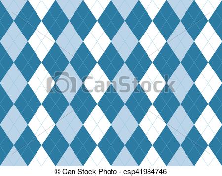 450x357 Blue White Argyle Seamless Pattern. Flat Design. Vector Illustration.