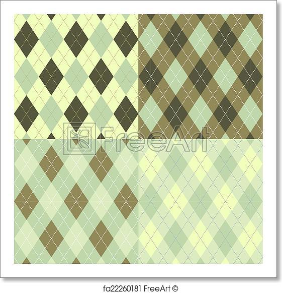 561x581 Free Art Print Of Seamless Argyle Pattern. Diamond Shapes