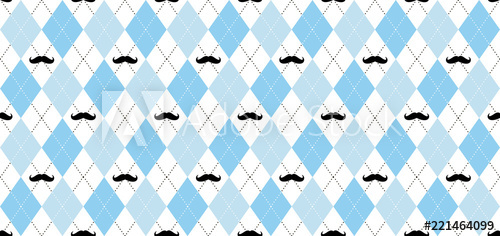 500x236 Argyle Vector Pattern. Light Blue And White Squares With Black