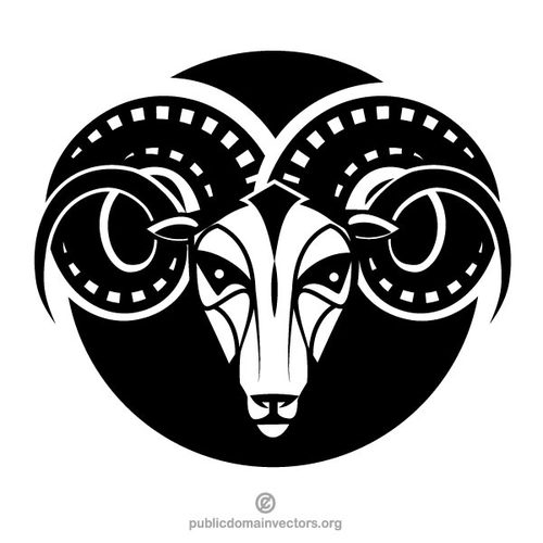 500x500 Aries Horoscope Sign Vector Public Domain Vectors