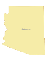 156x202 Free Digital Arizona Outline Blank Map