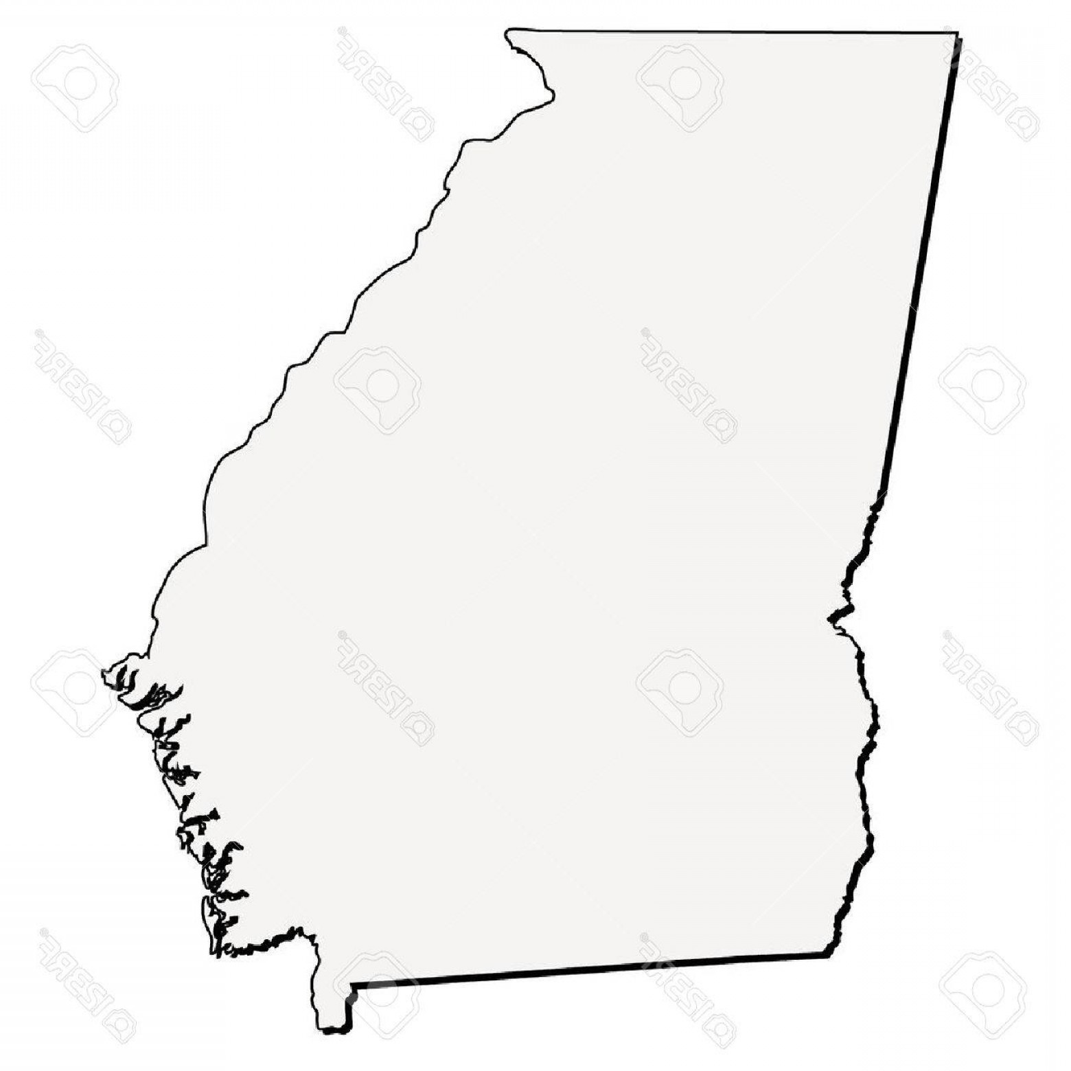 1560x1560 Photostock Vector Vector Georgia State D Outline Map Createmepink
