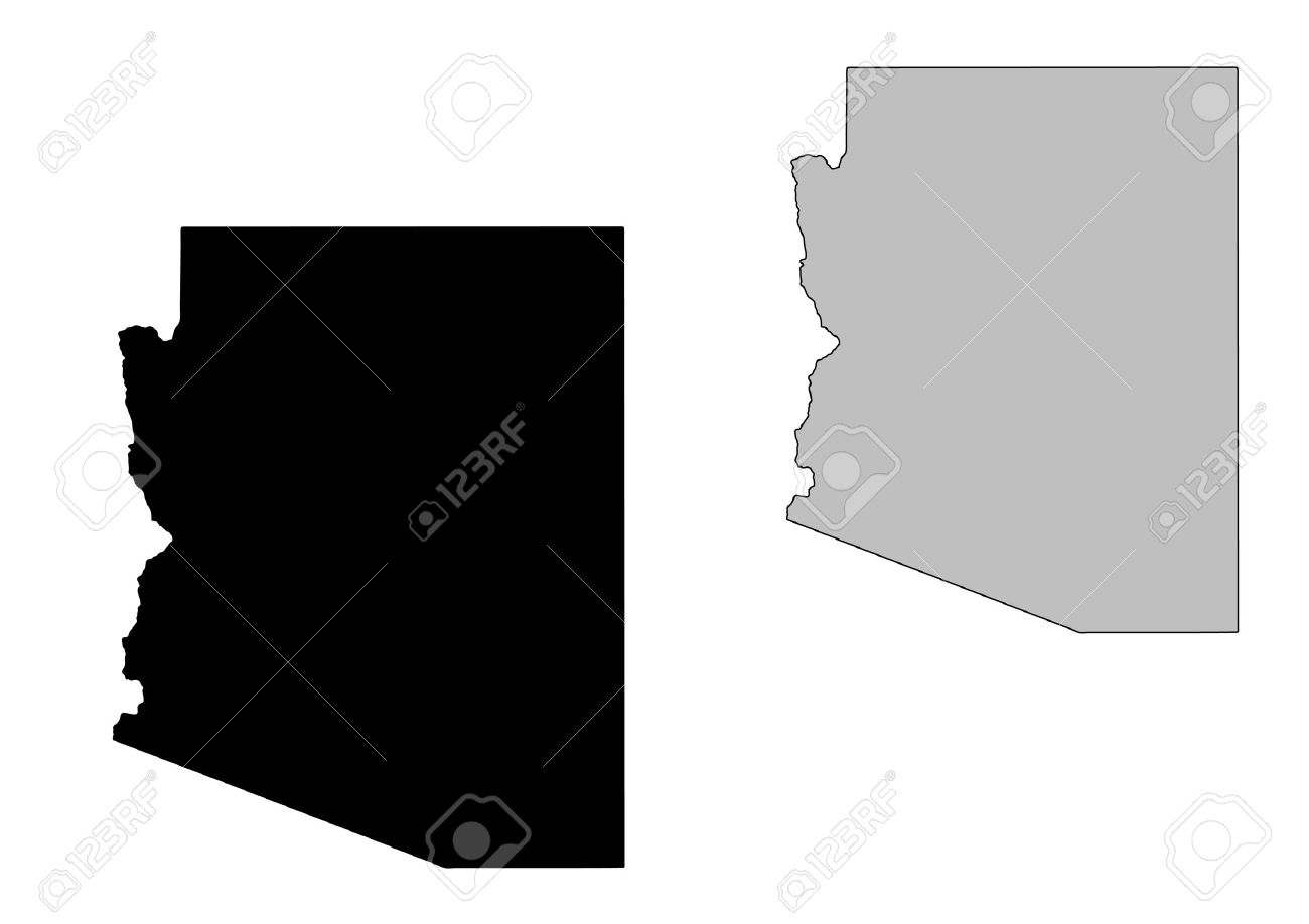 1300x918 Arizona Map Vector