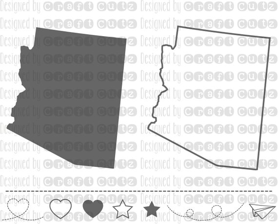 570x459 Arizona Svg State Svg Files Arizona Vector United States Etsy