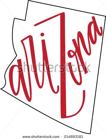 354x470 Arizona State Outline And Hand Lettering Rainy Day Projects