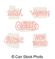180x195 Arizona Outline Map Set. Arizona State Blank Vector Outline Map Set.