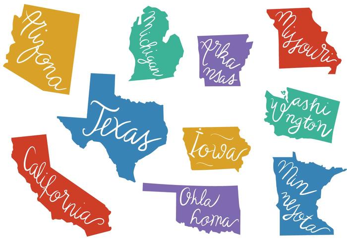 700x490 Free States Outlines Vectors