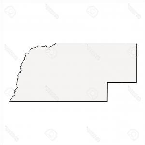 300x300 Photostock Vector Arizona State Map Outline Smooth Simplified Us