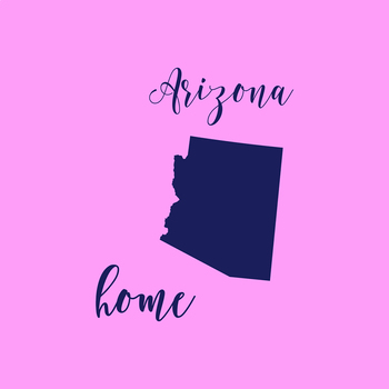 350x350 Arizona Clipart, Usa State Vector Clipart, Arizona Home, Gold Us