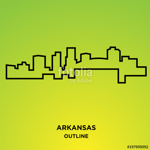500x500 Arkansas Outline On Green Background Stock Image And Royalty Free