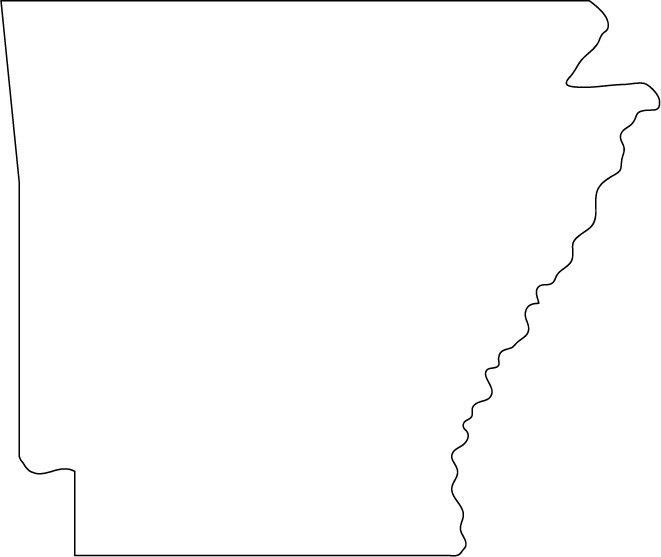 661x557 Arkansas State Map Outline