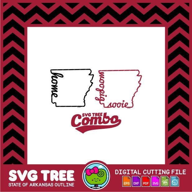 617x617 Arkansas, Outline, State Decor, Razorbacks, Svg Files, Dxf Files